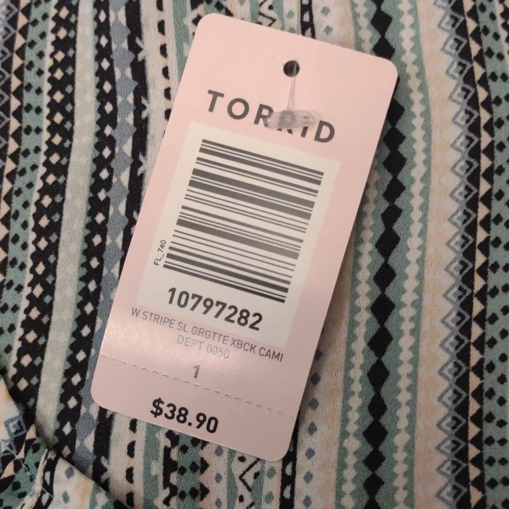 Torrid Stripe Georgette Swing Cami